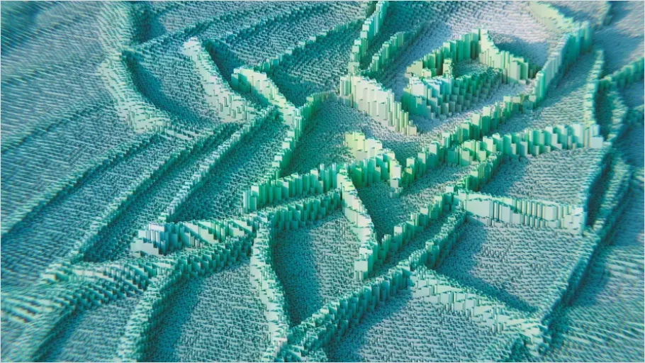 Detail Generative Art Abstract Algorithm Pattern Number 5