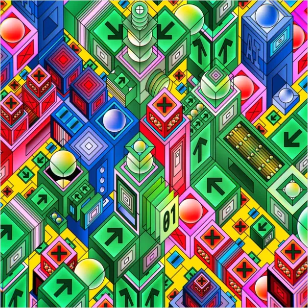 Detail Generative Art Abstract Algorithm Pattern Number 8