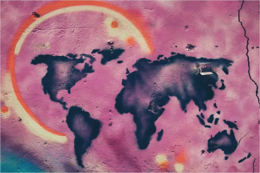 Detail Global Business Network World Map Photo Number 7