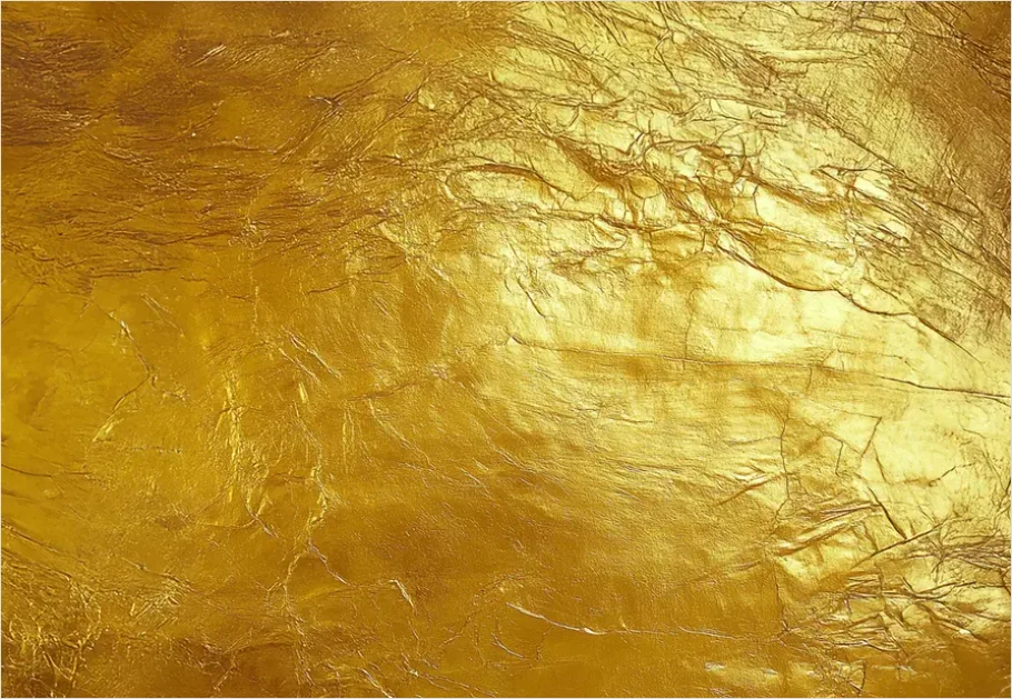Detail Gold Foil Texture Background Shiny Number 2