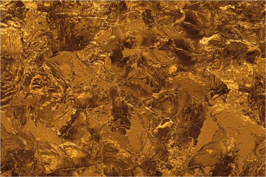 Detail Gold Foil Texture Background Shiny Number 15