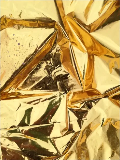 Detail Gold Foil Texture Background Shiny Number 3