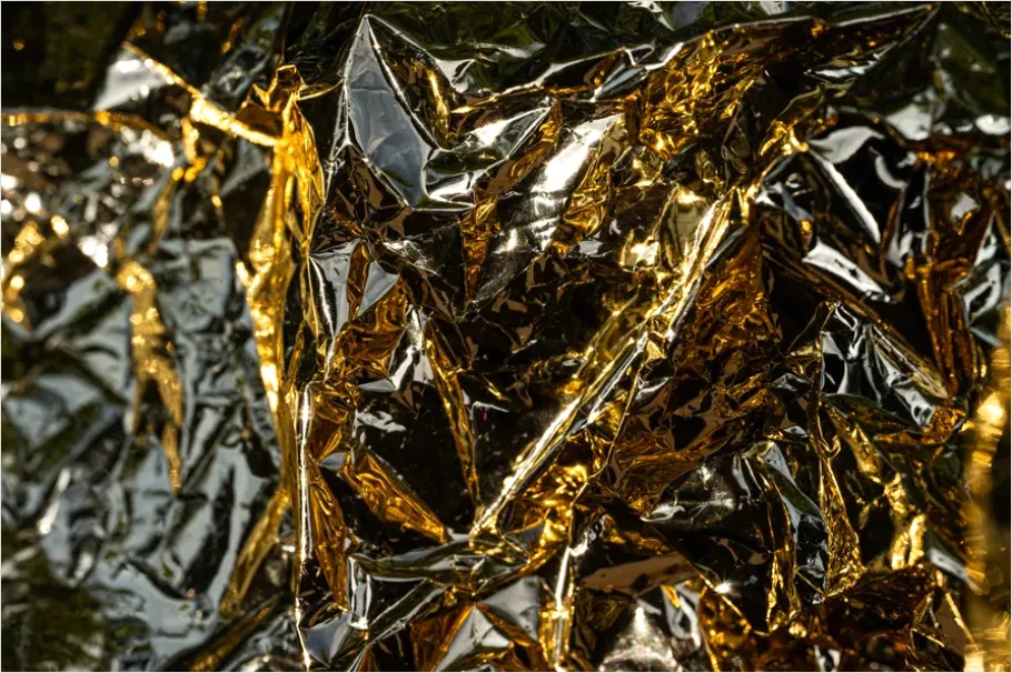 Detail Gold Foil Texture Background Shiny Number 6