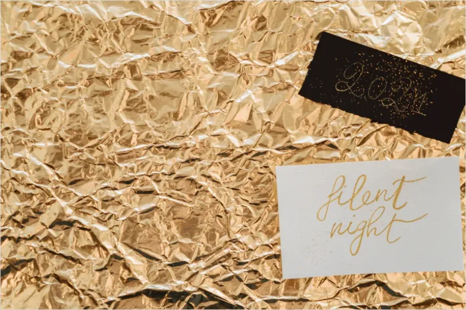 Detail Gold Foil Texture Background Shiny Number 8