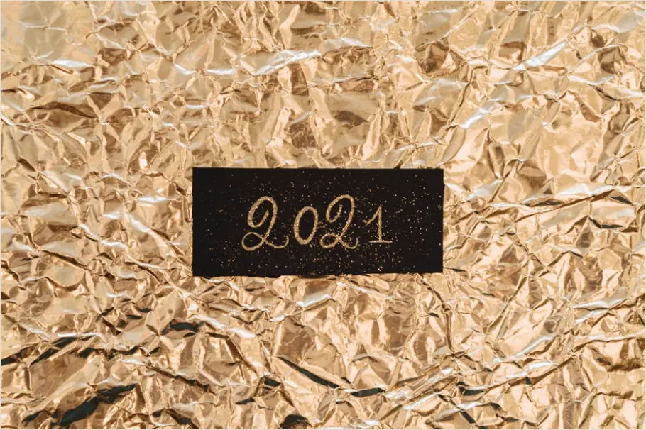 Detail Gold Foil Texture Background Shiny Number 9