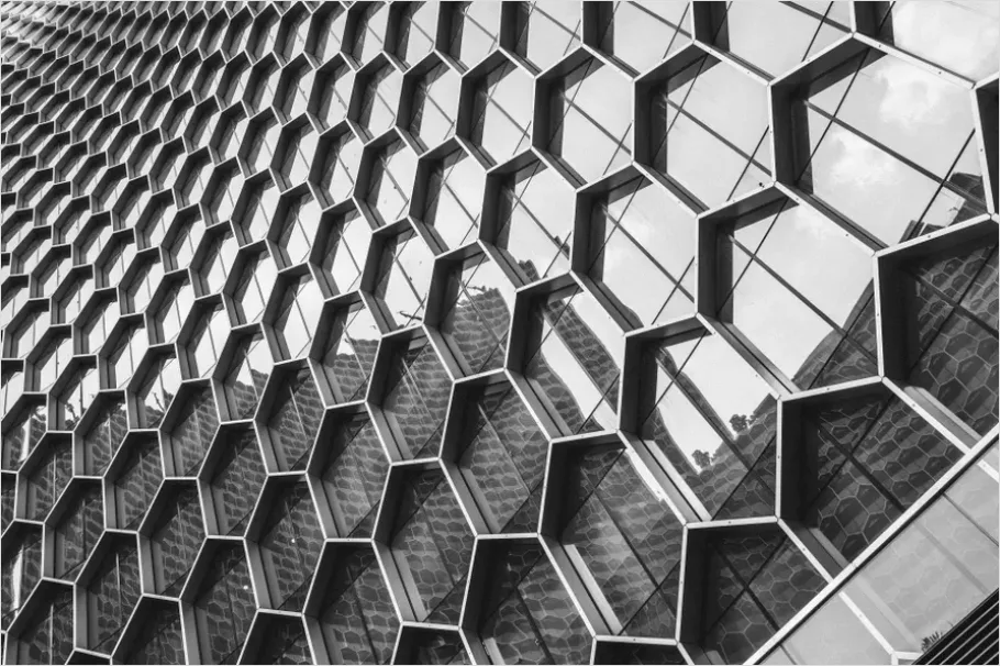 Detail Hexagon Pattern Background Seamless Modern Number 15