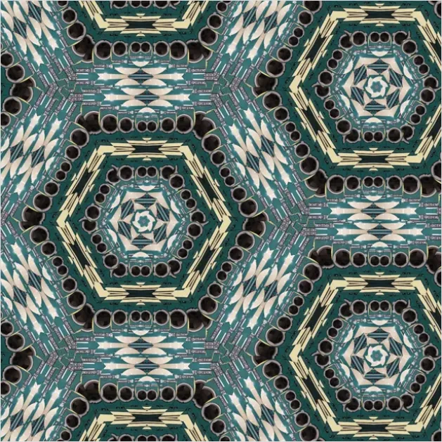 Detail Hexagon Pattern Background Seamless Modern Number 6