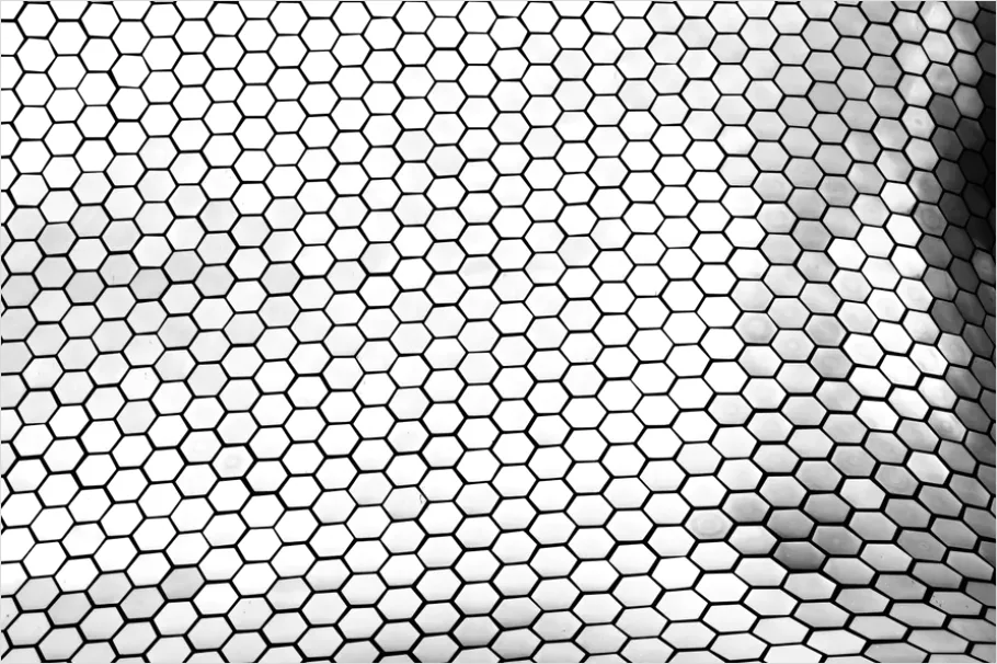Detail Honeycomb Pattern Background Geometric Number 9