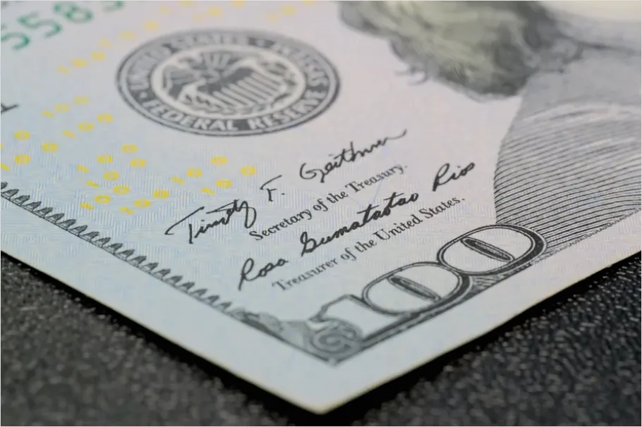 Detail Hundred Dollar Bills Close Up Texture Number 12