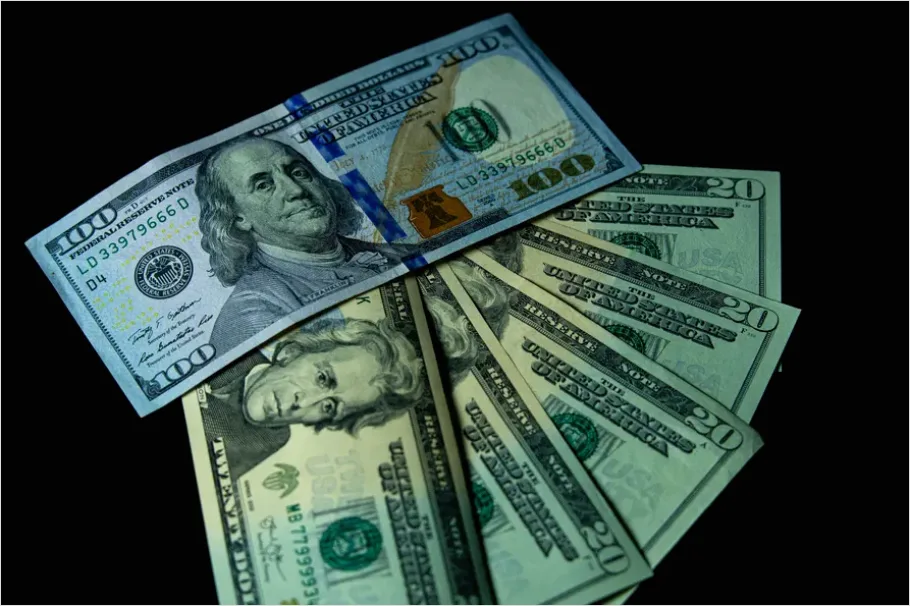 Detail Hundred Dollar Bills Close Up Texture Number 16