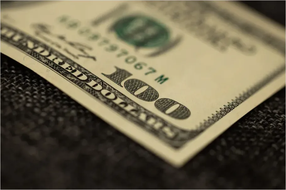 Detail Hundred Dollar Bills Close Up Texture Number 5