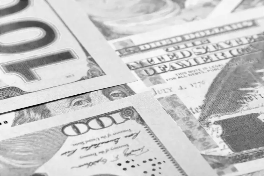 Detail Hundred Dollar Bills Close Up Texture Number 8