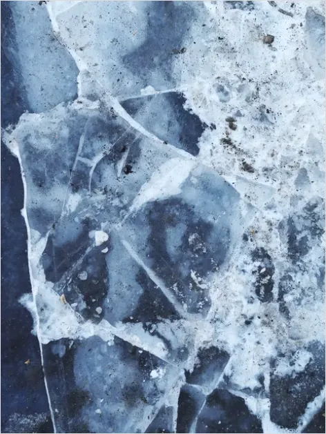 Detail Ice Texture Background Frozen Surface Number 12