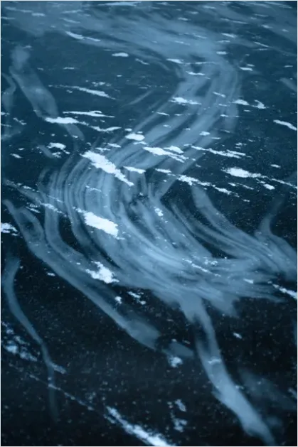 Detail Ice Texture Background Frozen Surface Number 7