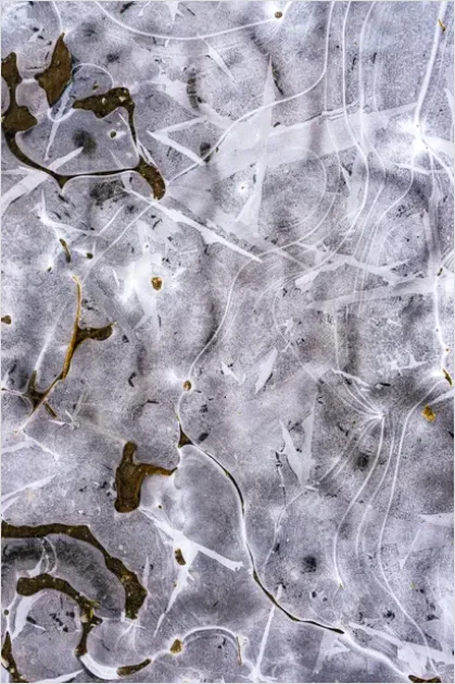 Detail Ice Texture Background Frozen Surface Number 10