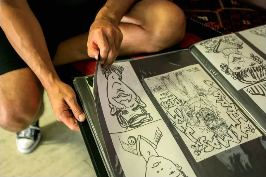 Detail Illustration Portfolio Pages On Table Number 2