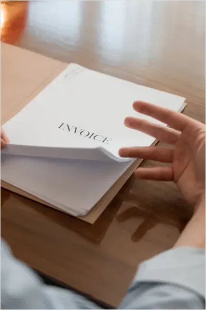 Detail Invoice And Receipt Paperwork Flat Lay Number 14