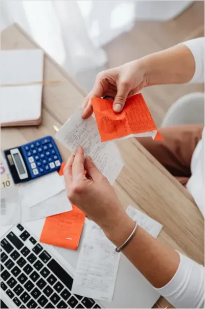 Detail Invoice And Receipt Paperwork Flat Lay Number 15