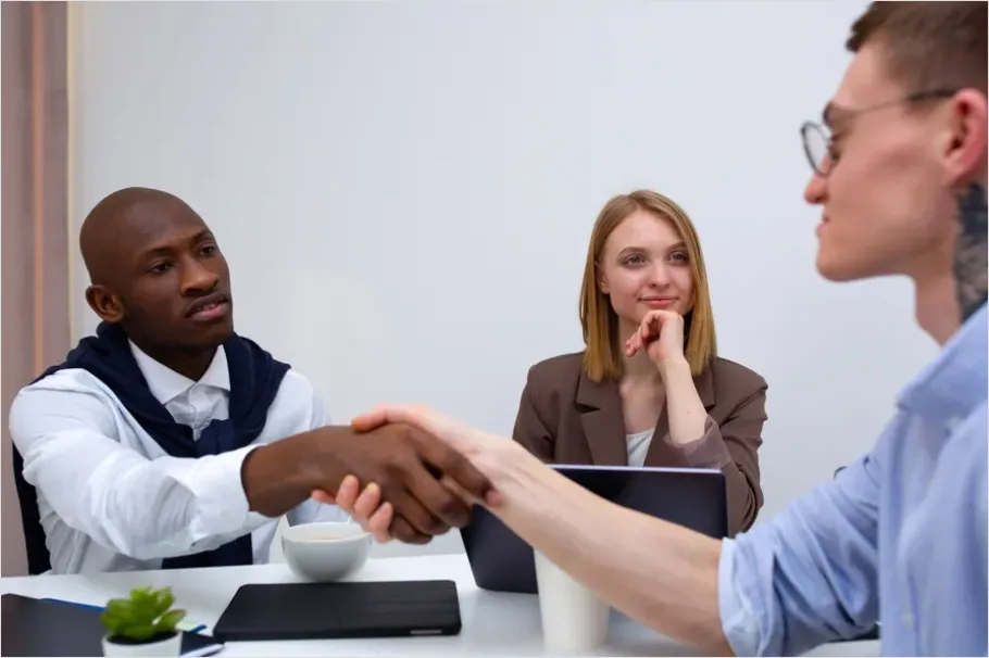 Detail Job Interview Handshake Office Photo Number 4