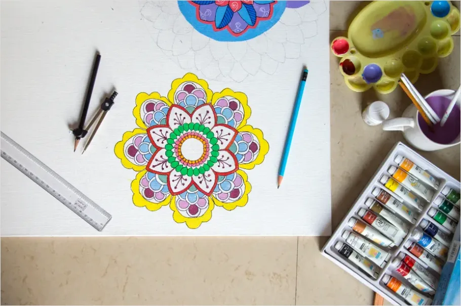 Detail Mandala Illustration Intricate Line Pattern Number 5