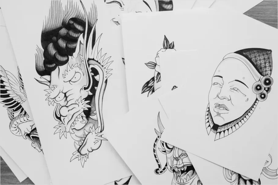 Detail Manga Style Ink Illustration Panel Number 11
