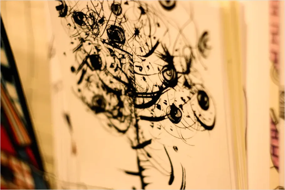 Detail Manga Style Ink Illustration Panel Number 12