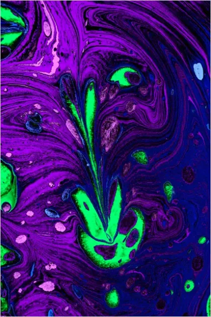 Detail Marbling Paper Ink Swirl Texture Number 16