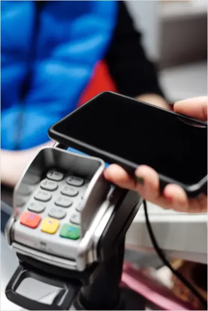 Detail Mobile Payment With Smartphone Close Up Photo Number 14