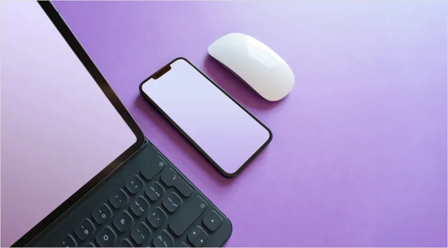 Detail Modern Office Desk Setup Flat Lay Number 15