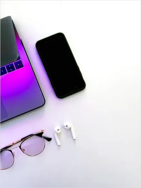 Detail Modern Office Desk Setup Flat Lay Number 16