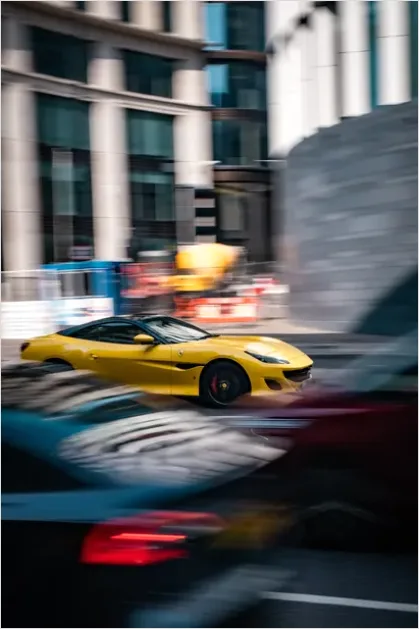 Detail Modern Sports Car Driving Fast Photo Number 11