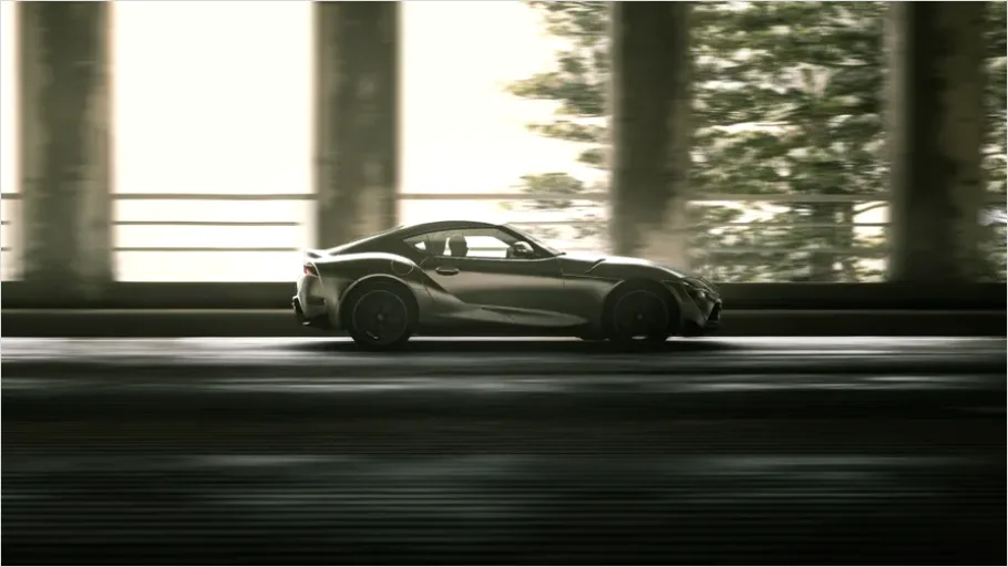 Detail Modern Sports Car Driving Fast Photo Number 13