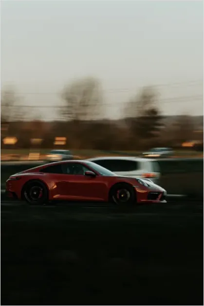 Detail Modern Sports Car Driving Fast Photo Number 16