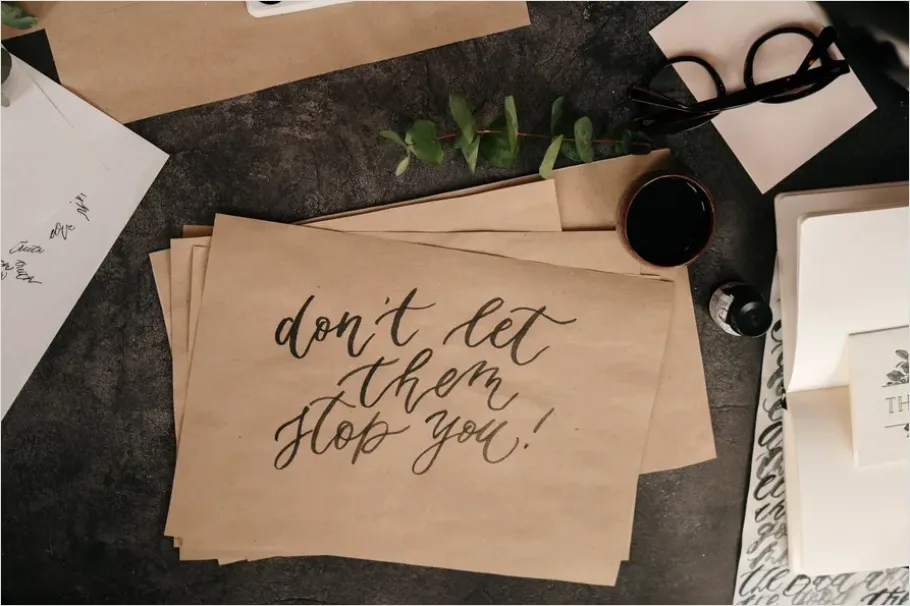 Detail Motivational Quote Illustration Hand Lettered Number 14