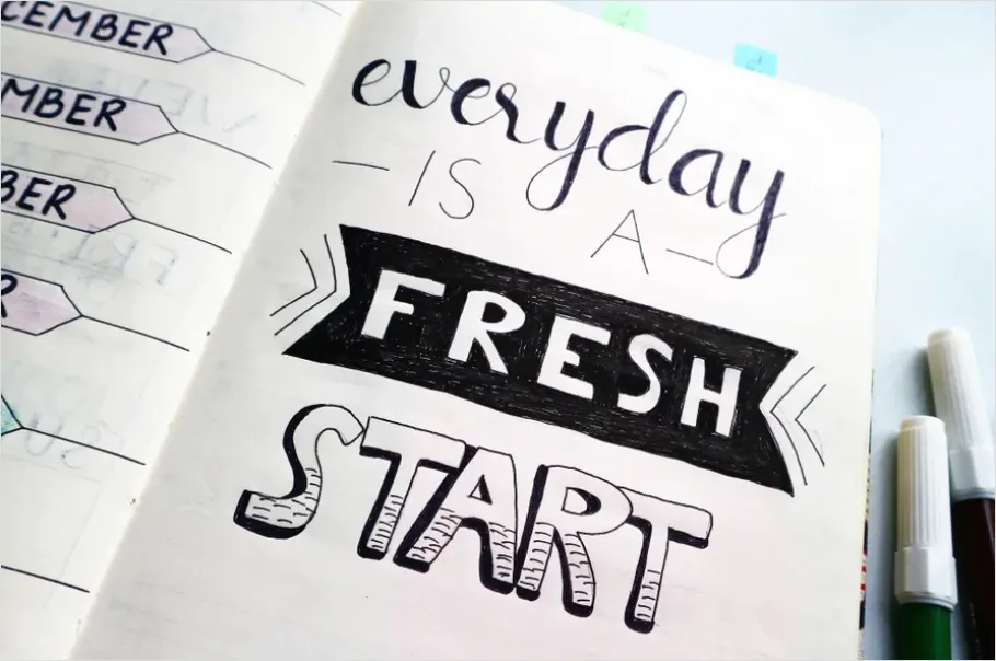 Detail Motivational Quote Illustration Hand Lettered Number 16
