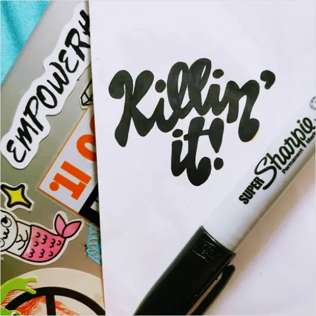 Detail Motivational Quote Illustration Hand Lettered Number 3