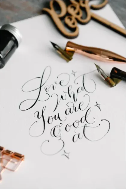 Detail Motivational Quote Illustration Hand Lettered Number 4