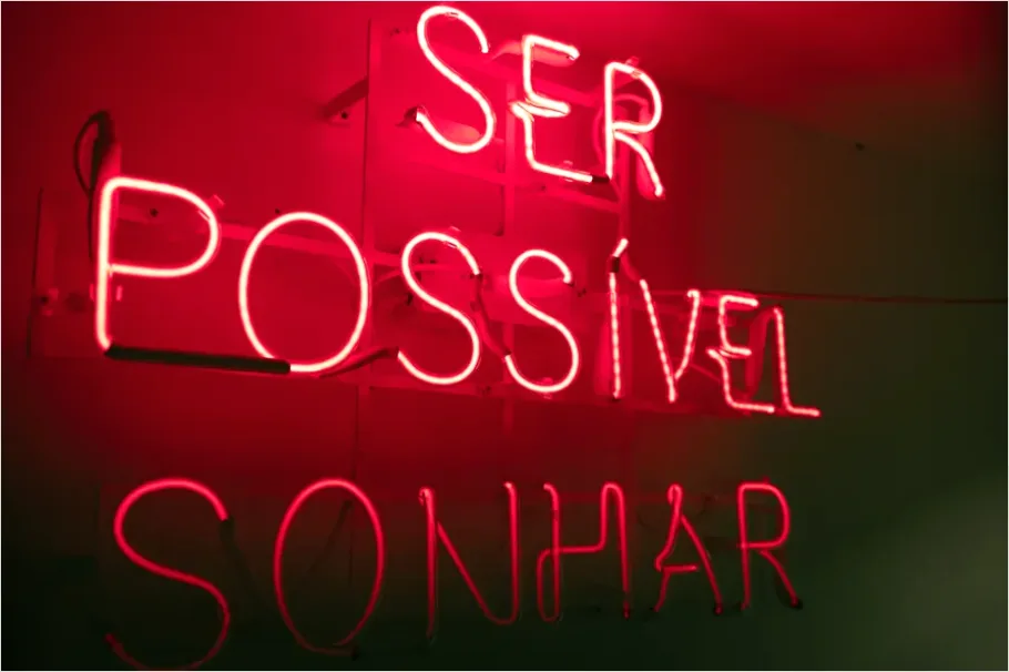 Detail Neon Sign Art Typography Glowing Letters Number 2