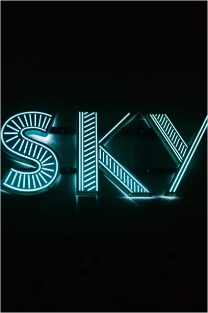 Detail Neon Sign Art Typography Glowing Letters Number 4