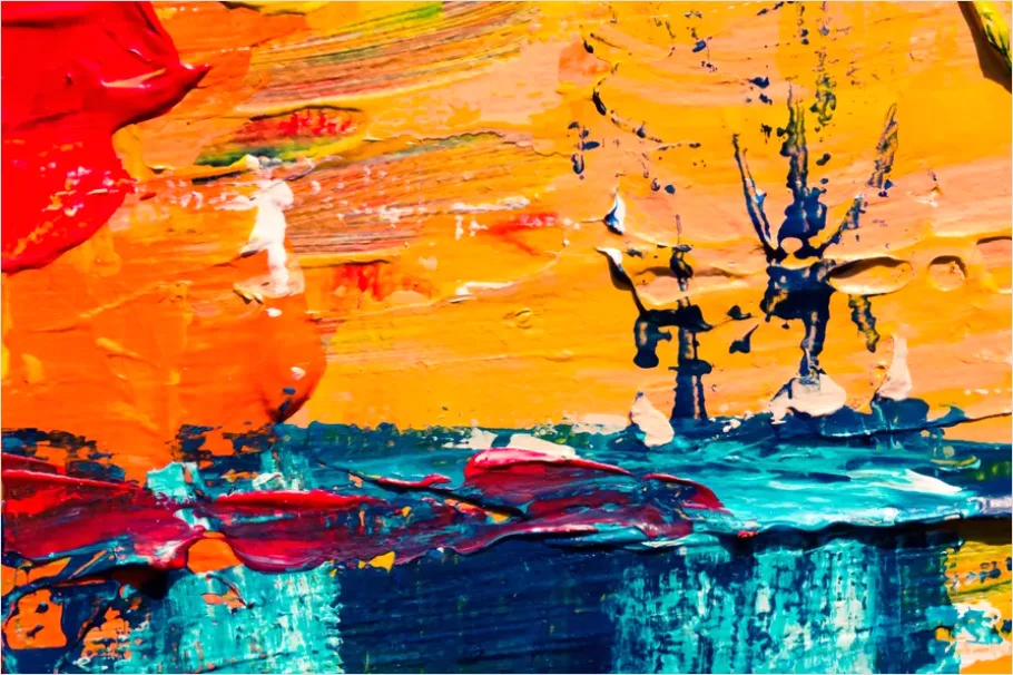 Detail Oil Paint Texture Background Close Up Number 10