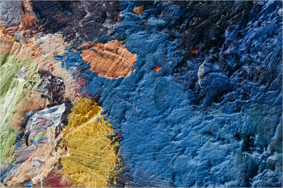 Detail Oil Painting Texture Brush Strokes Macro Number 14