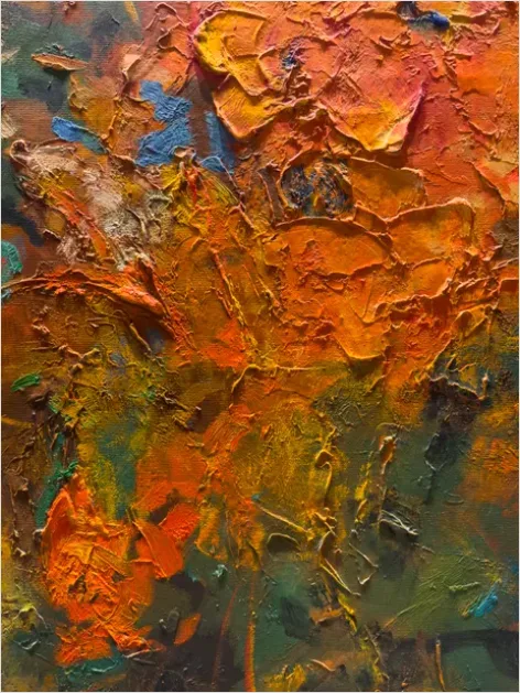 Detail Oil Painting Texture Brush Strokes Macro Number 5