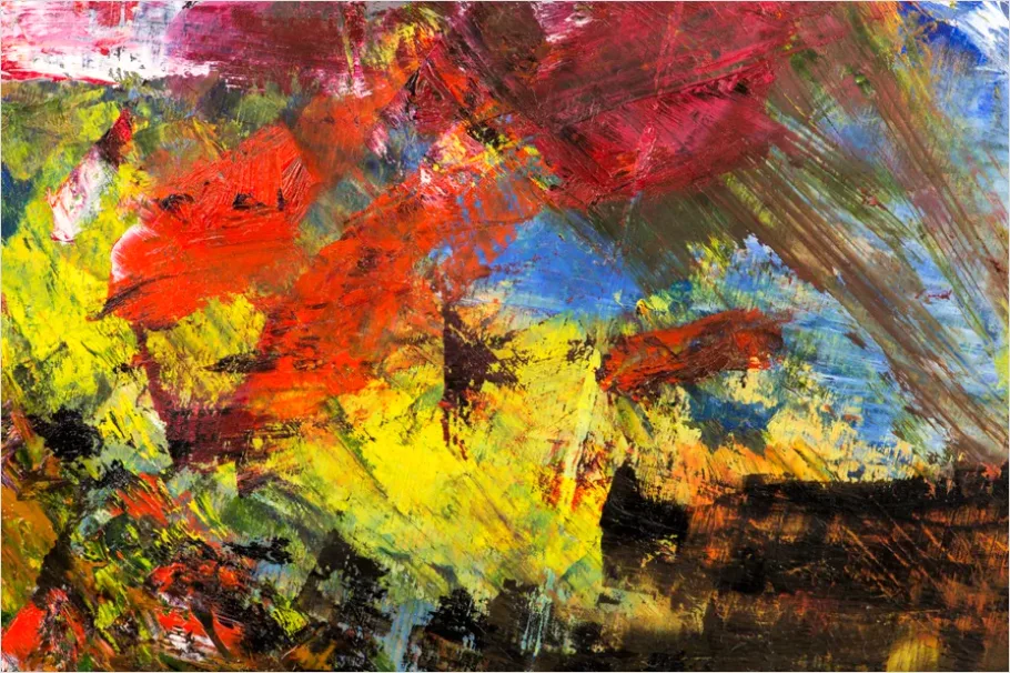 Detail Oil Painting Texture Brush Strokes Macro Number 10
