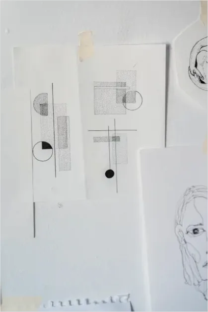 Detail One Line Drawing Continuous Portrait Number 7