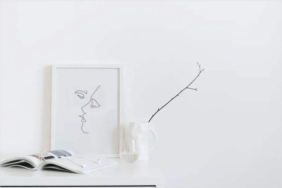 Detail One Line Drawing Continuous Portrait Number 10