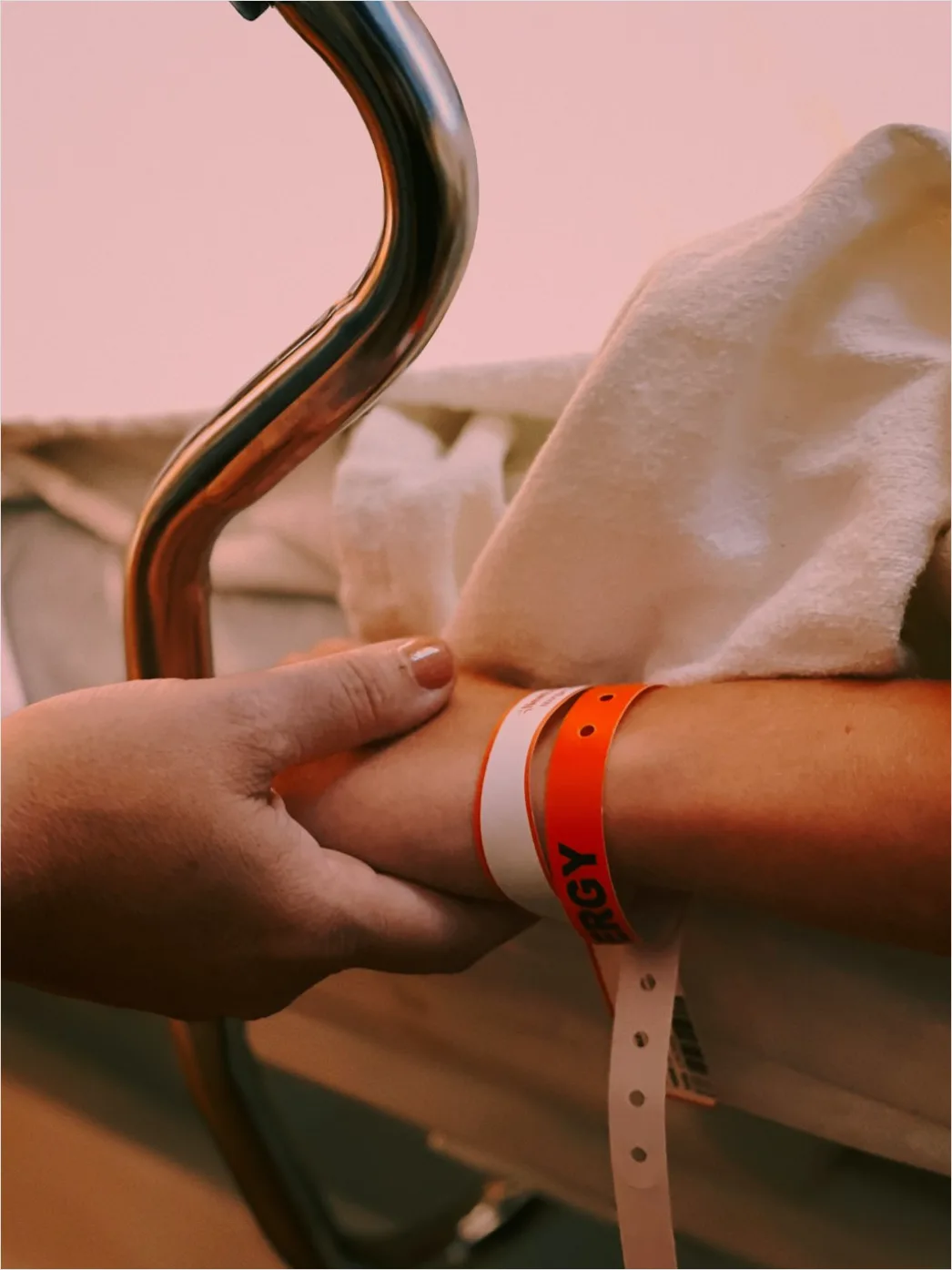 Patient Wristband Hospital Admission Close Up 2e7a