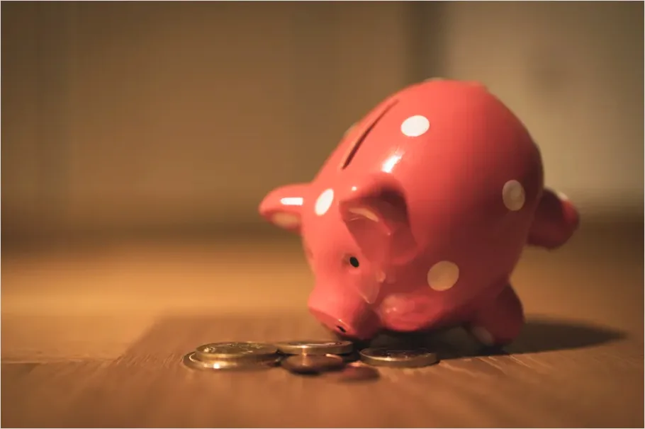Detail Piggy Bank And Coins On Table Photo Number 16