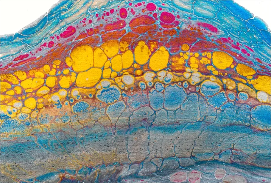 Detail Pour Painting Fluid Art Canvas Close Up Number 14