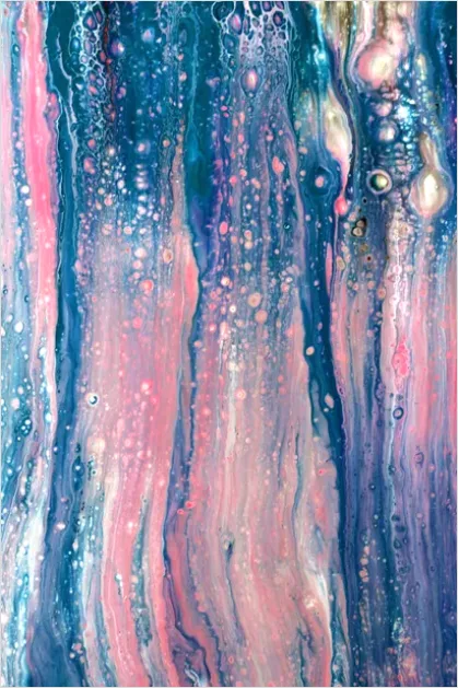 Detail Pour Painting Fluid Art Canvas Close Up Number 15