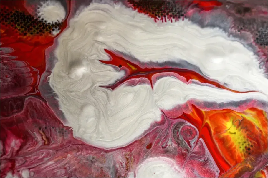 Detail Pour Painting Fluid Art Canvas Close Up Number 3